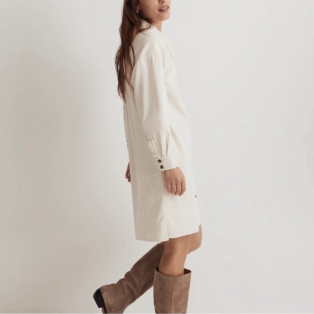 Madewell Corduroy Mini Shirtdress Dress Size Small
